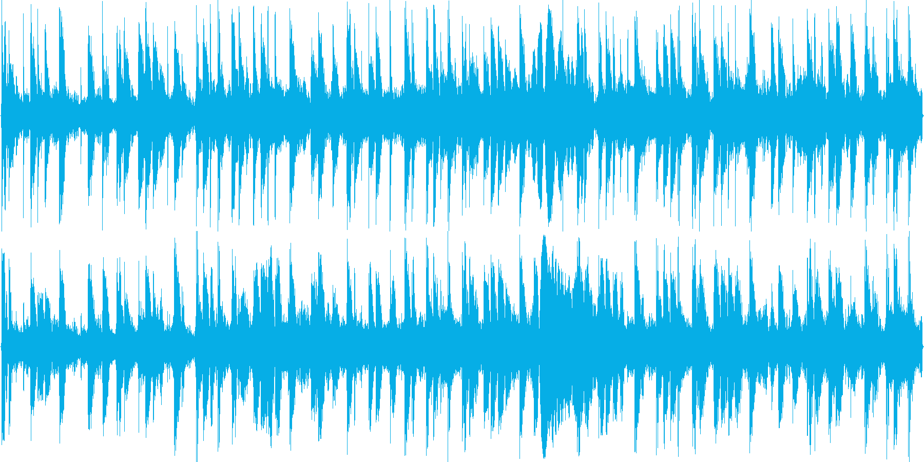 リズムを強調した楽曲です。の再生済みの波形
