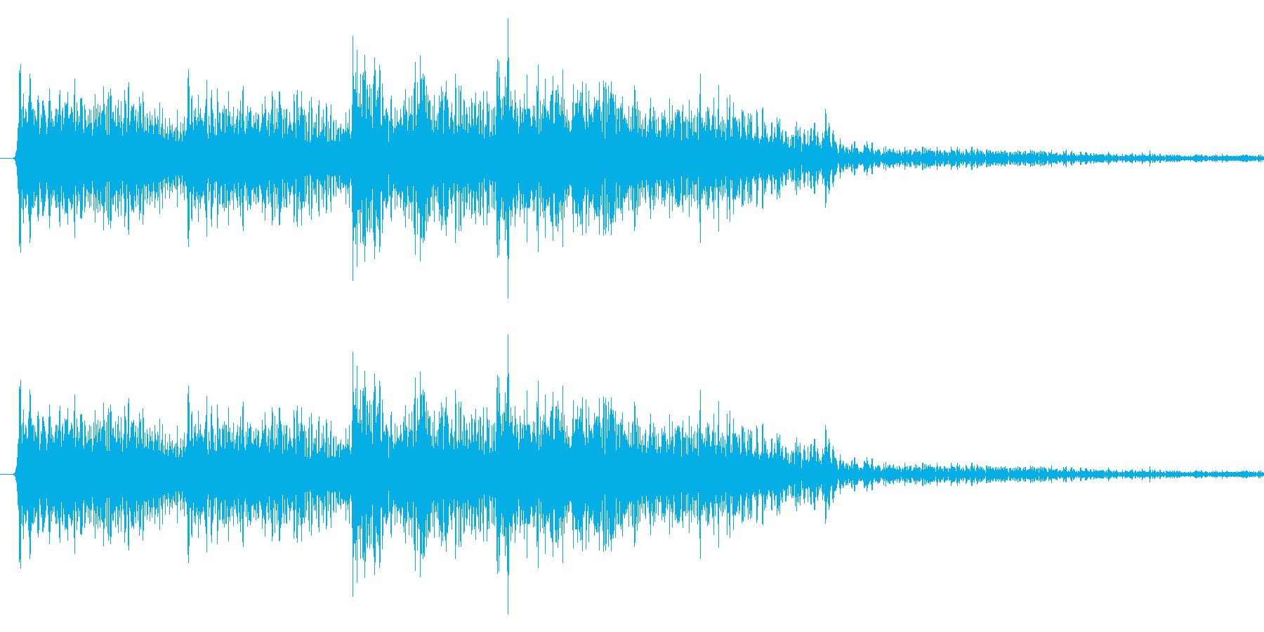 クイズの出題されるときの音の再生済みの波形