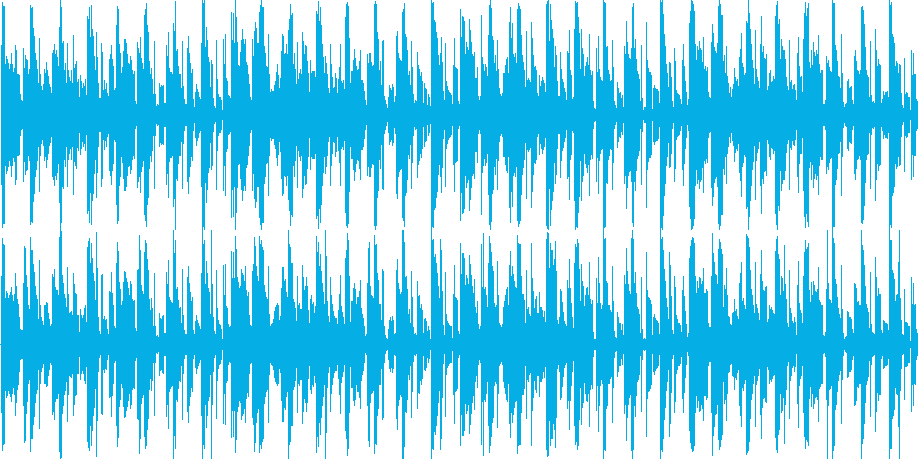 リズムを強調した楽曲です。の再生済みの波形