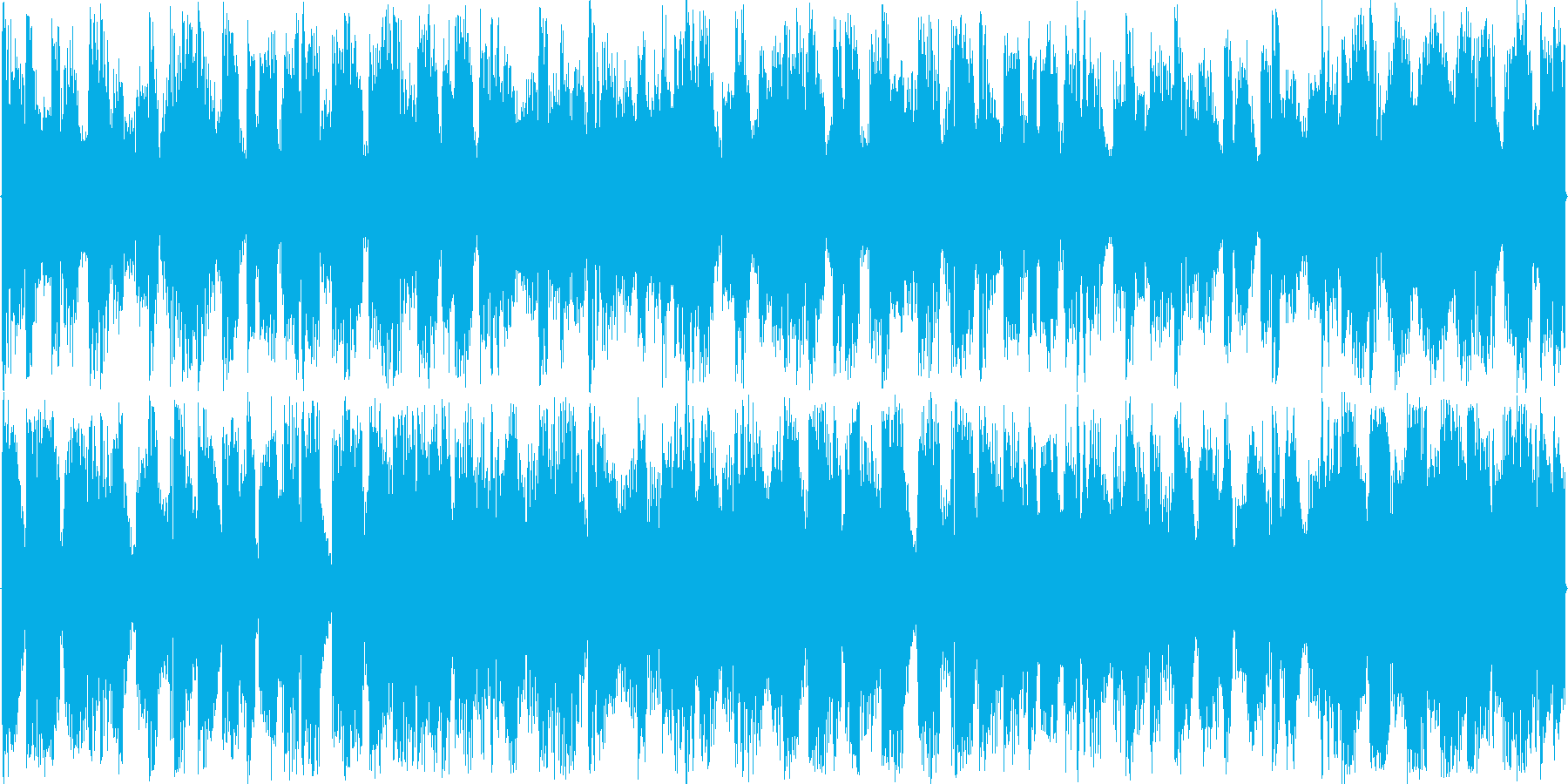 混沌としたリズムを基本にした楽曲です。の再生済みの波形
