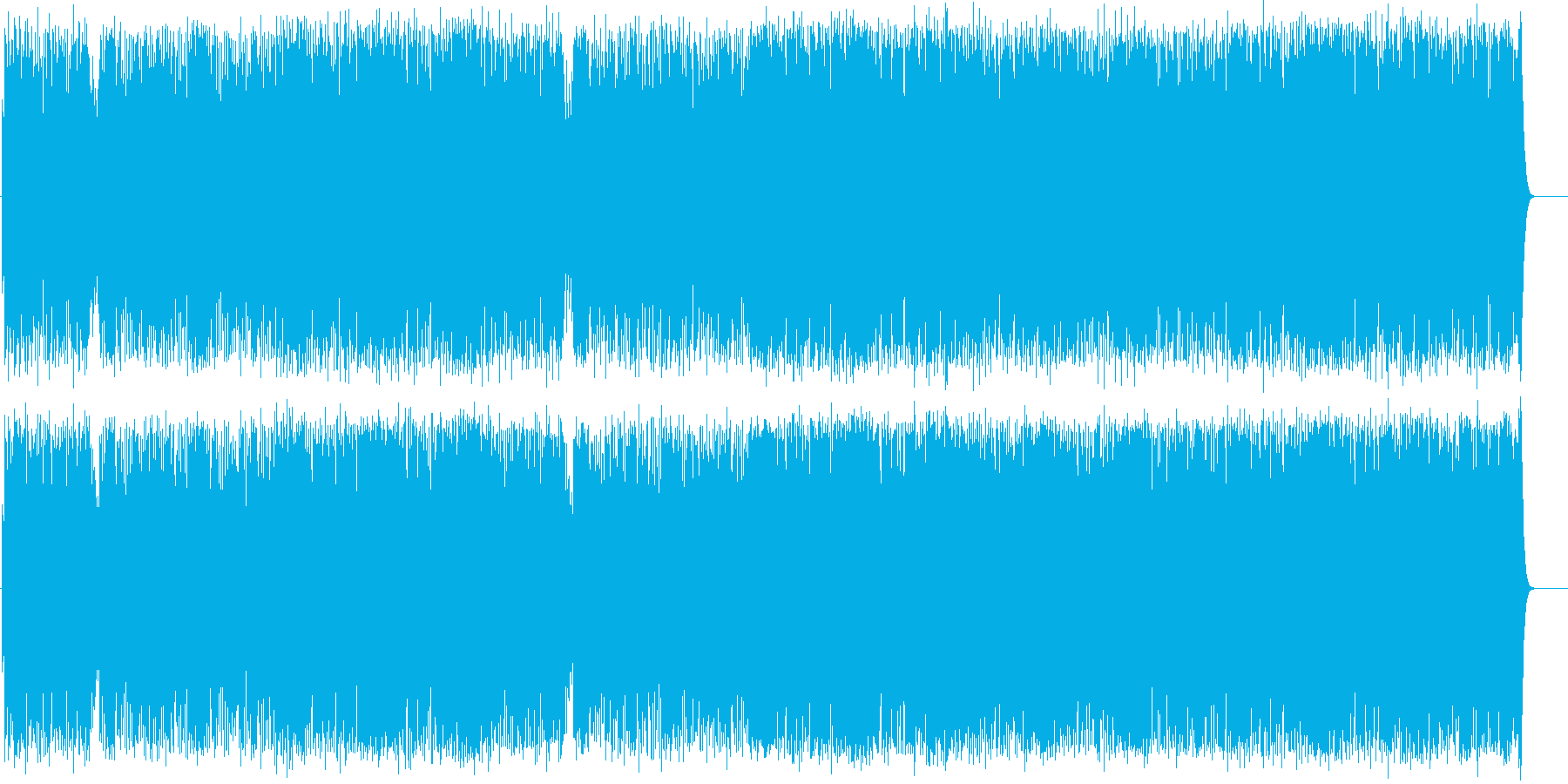 感動の余韻を残すエンディングテーマの再生済みの波形