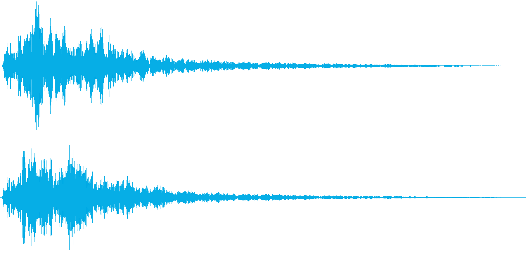 エフェクティブな効果音です。の再生済みの波形