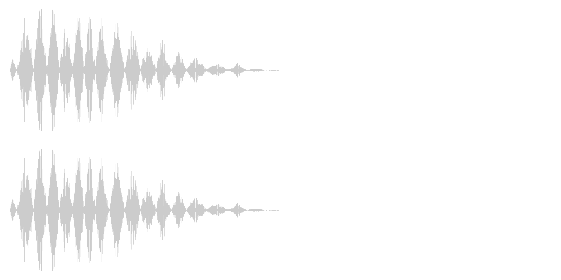コミカルなおばけの声の未再生の波形