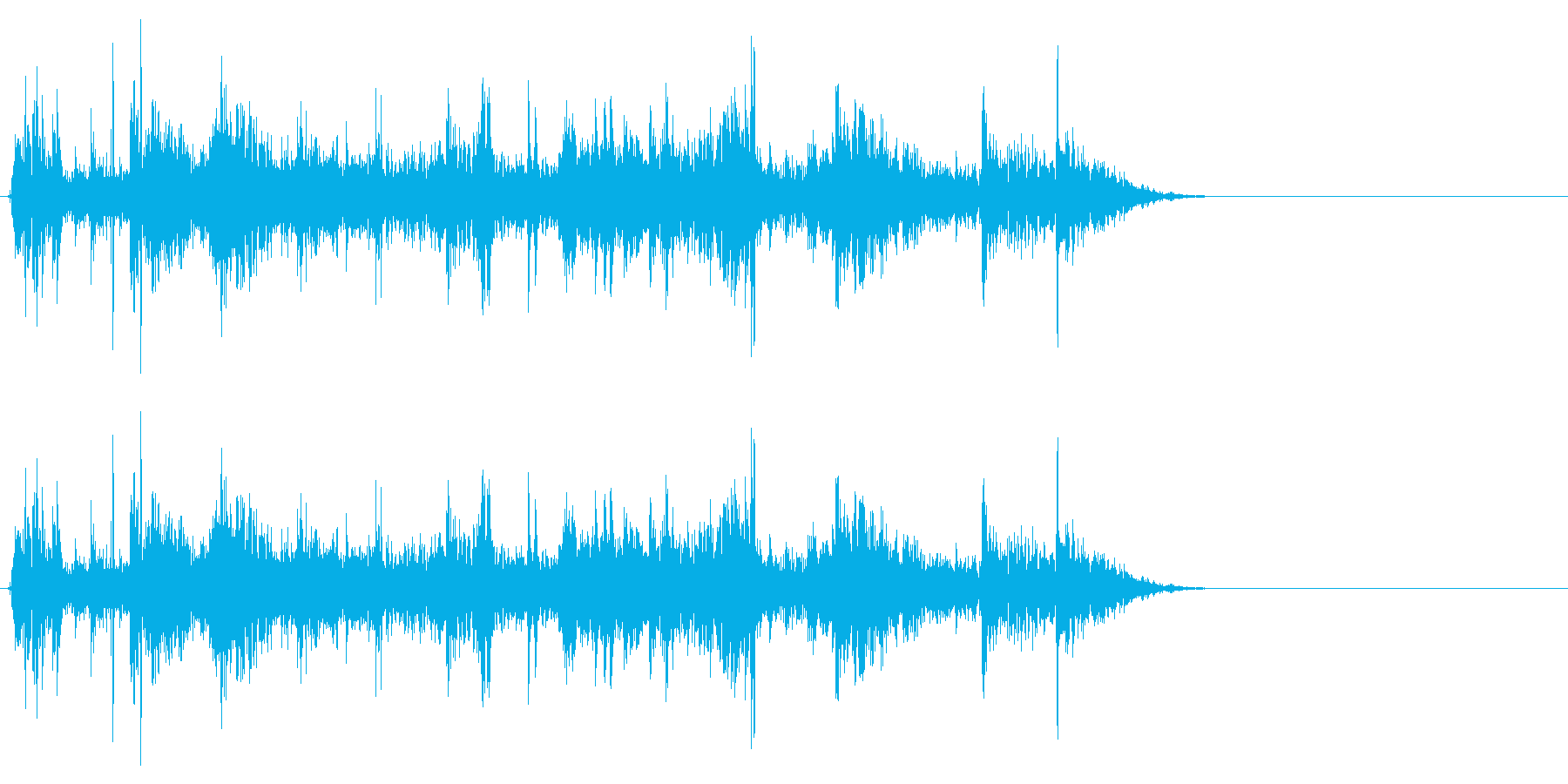 タンバリンの音(しゃん)の再生済みの波形