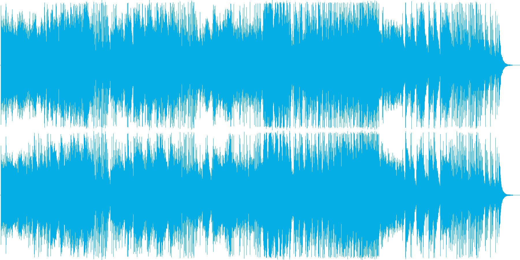 冷たいイメージのアンビエントな曲の再生済みの波形
