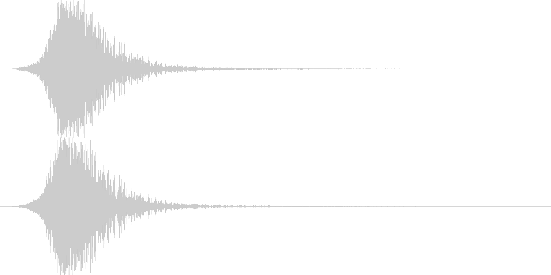 金属的な爆発音(破裂音)の未再生の波形