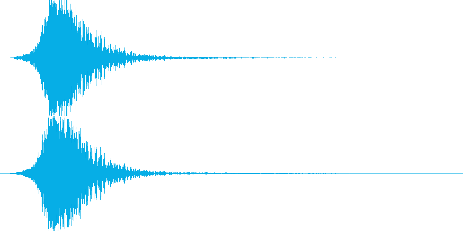 金属的な爆発音(破裂音)の再生済みの波形