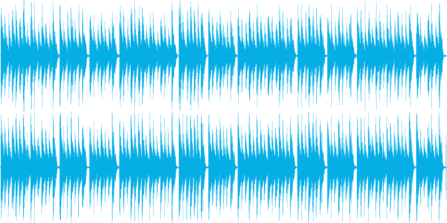 テクノを強く意識した楽曲です。繰り返し…の再生済みの波形