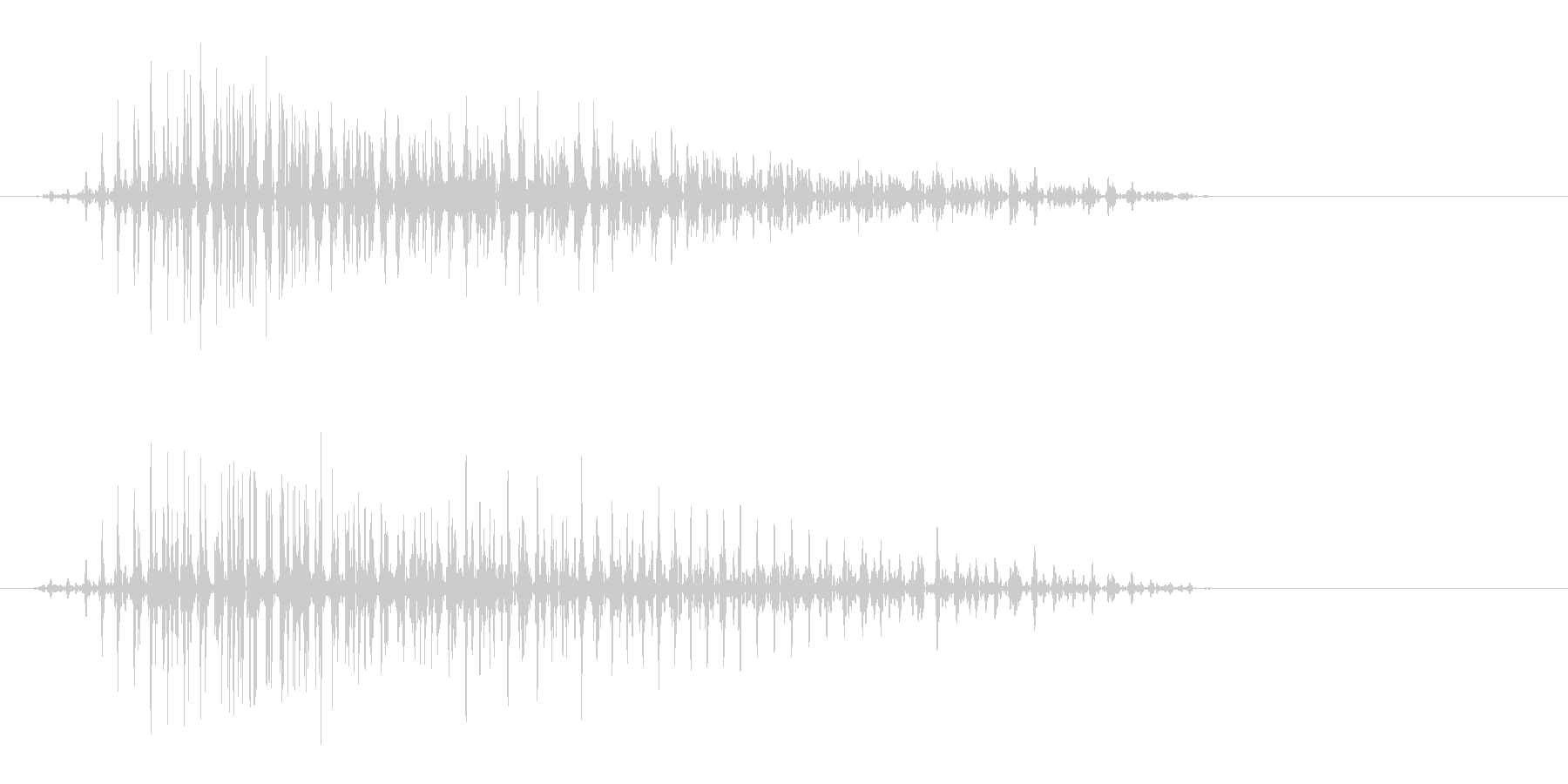 ヴゥン(上から下へ落ちる決定音)の未再生の波形