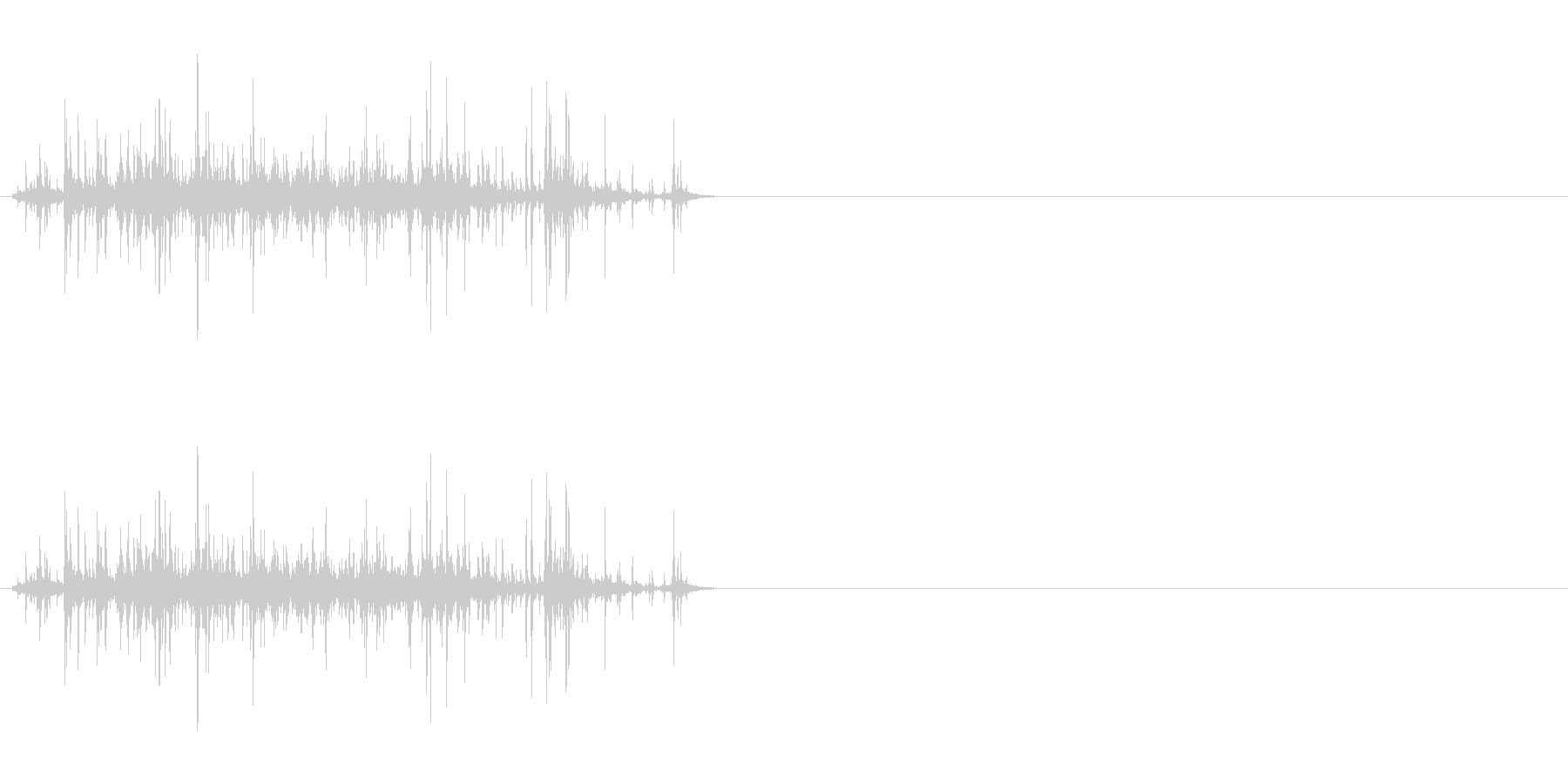 手挽きコーヒーミル 挽く音 短めの未再生の波形