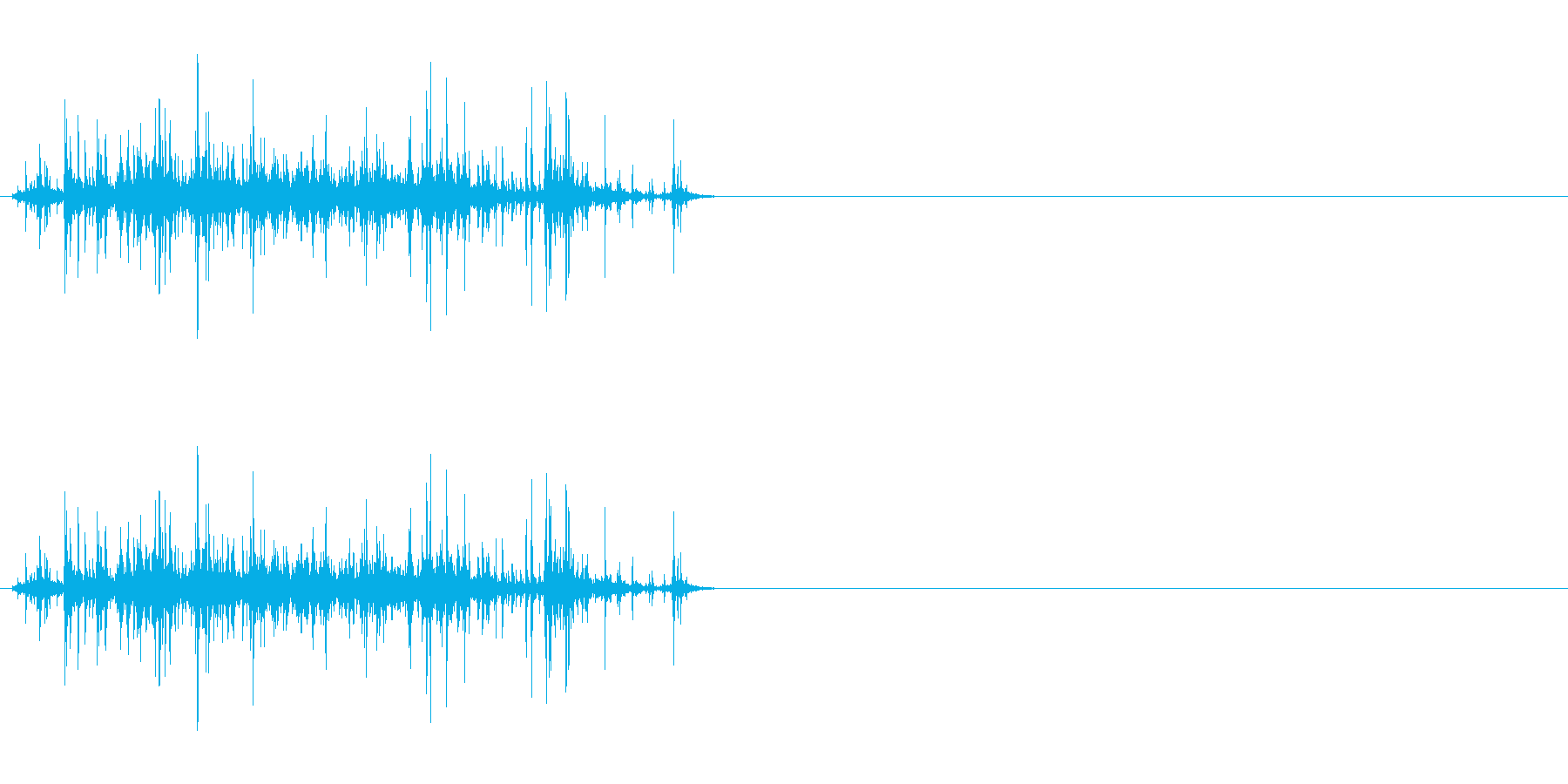 手挽きコーヒーミル 挽く音 短めの再生済みの波形