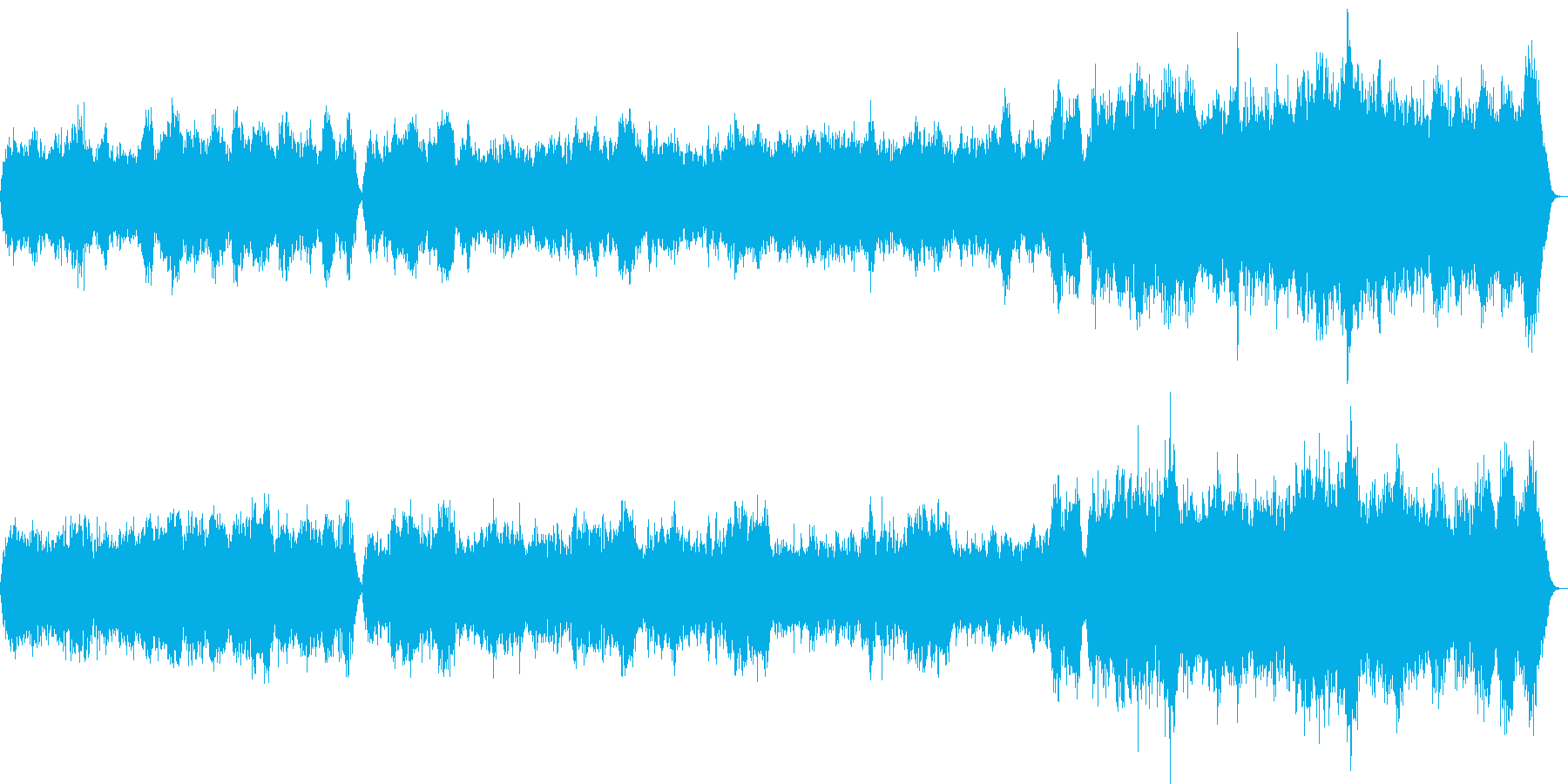 弦楽合奏曲で哀愁のあるワルツの曲の再生済みの波形