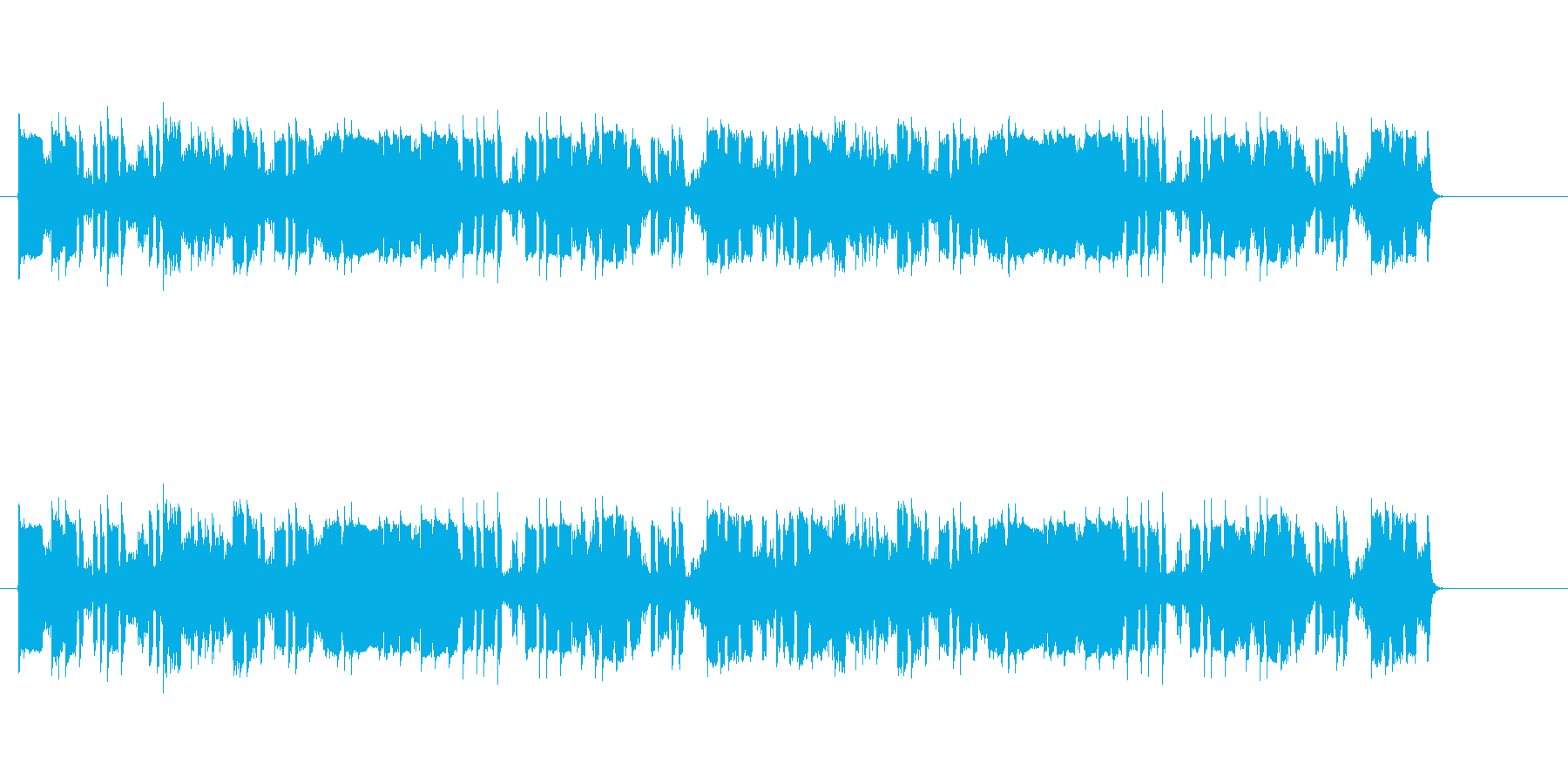 ジリリピボボ・・(騒がしい通信音)の再生済みの波形