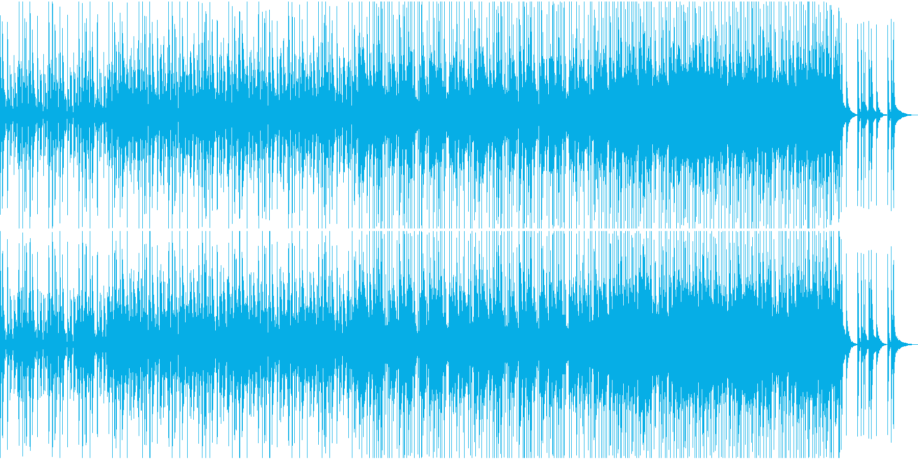 スローでレゲエっぽい曲の再生済みの波形