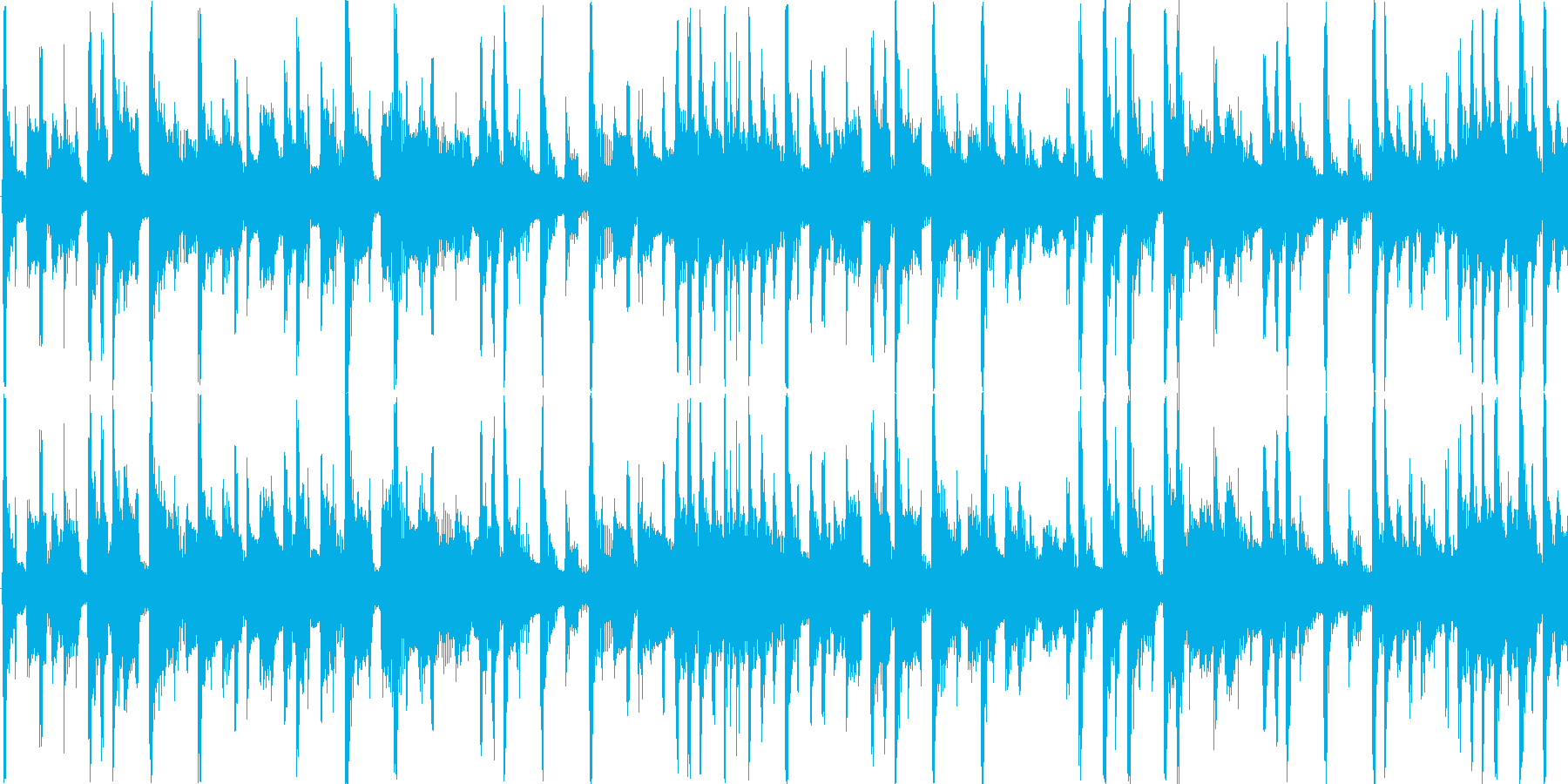 リズミックなイメージをした楽曲です。の再生済みの波形