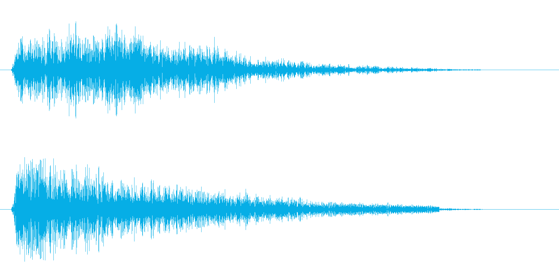 パァン(何かが弾けた音)の再生済みの波形