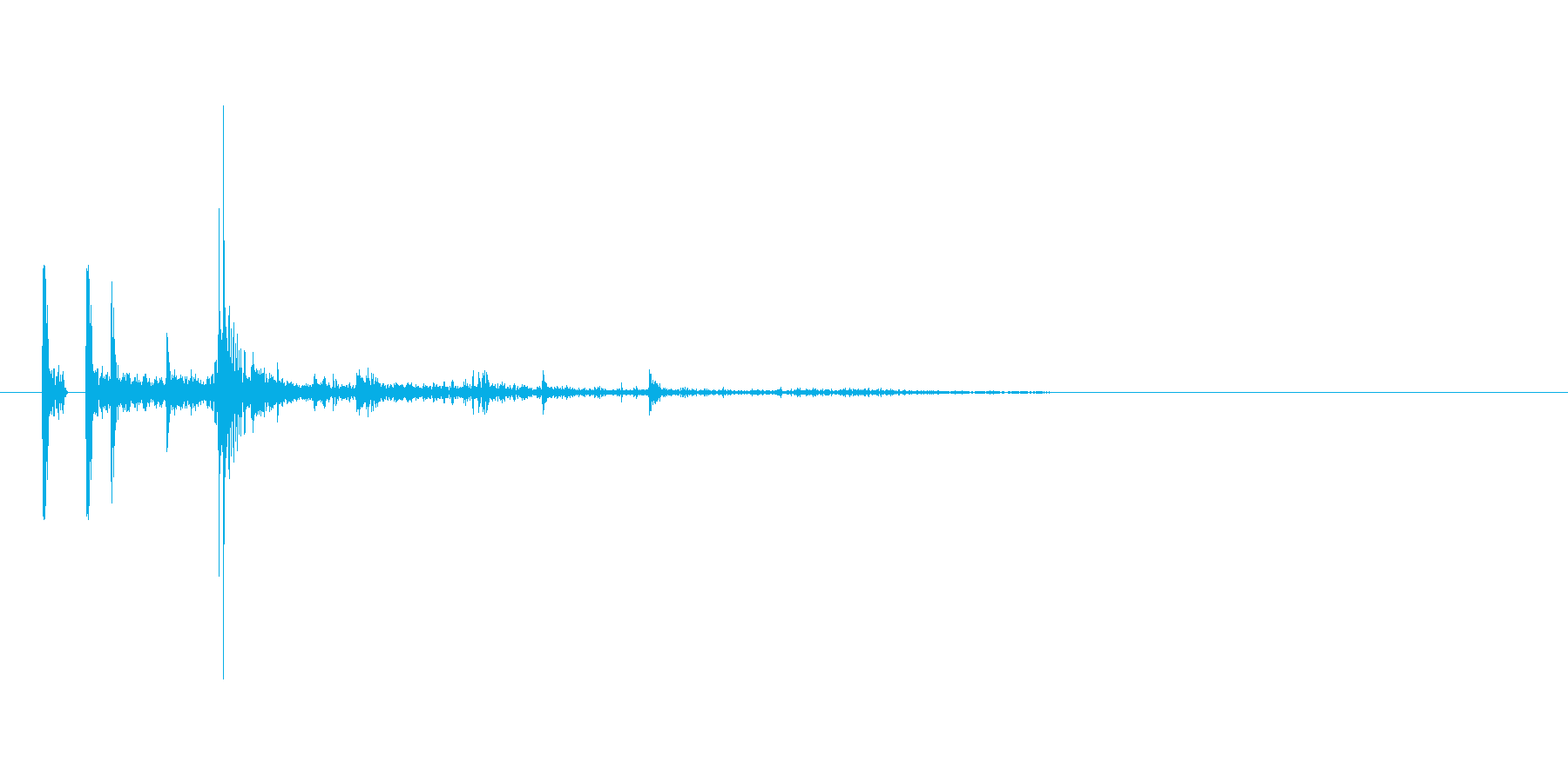 鎧を着ている人の足音。の再生済みの波形