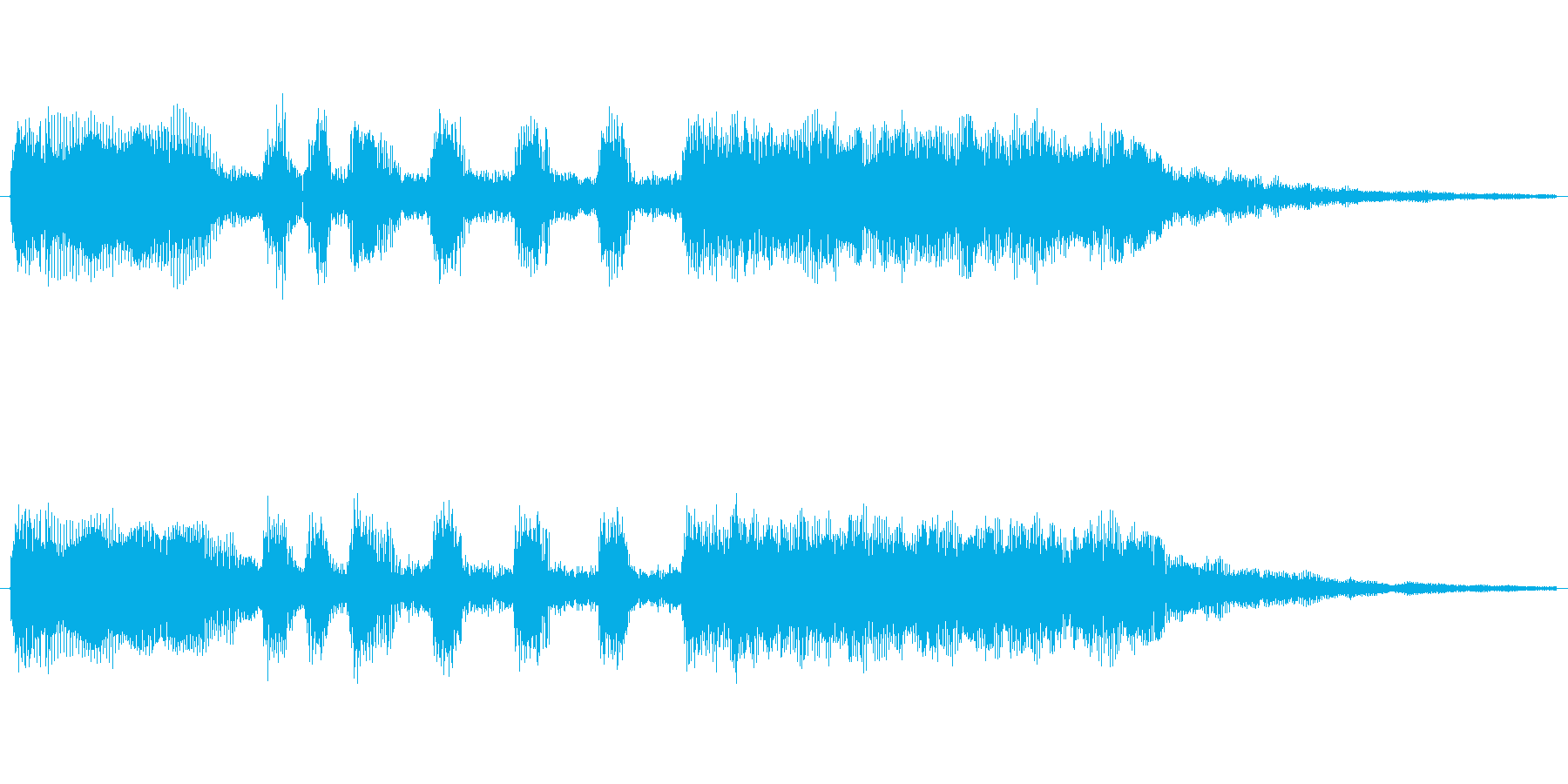 ゲームや、決定音に使えるファンファーレ…の再生済みの波形