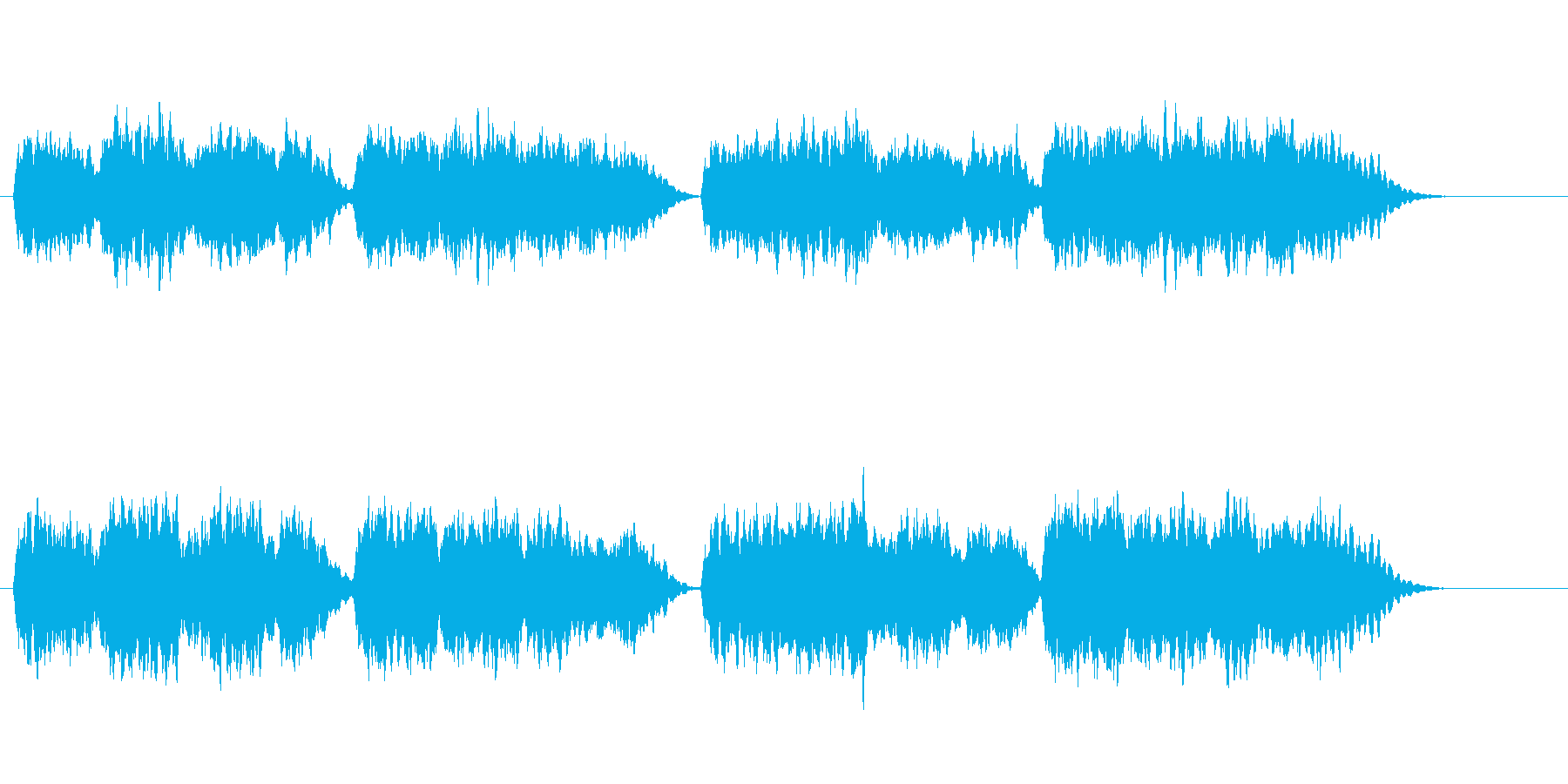 せつない感じのするオーケストラ風の曲ですの再生済みの波形