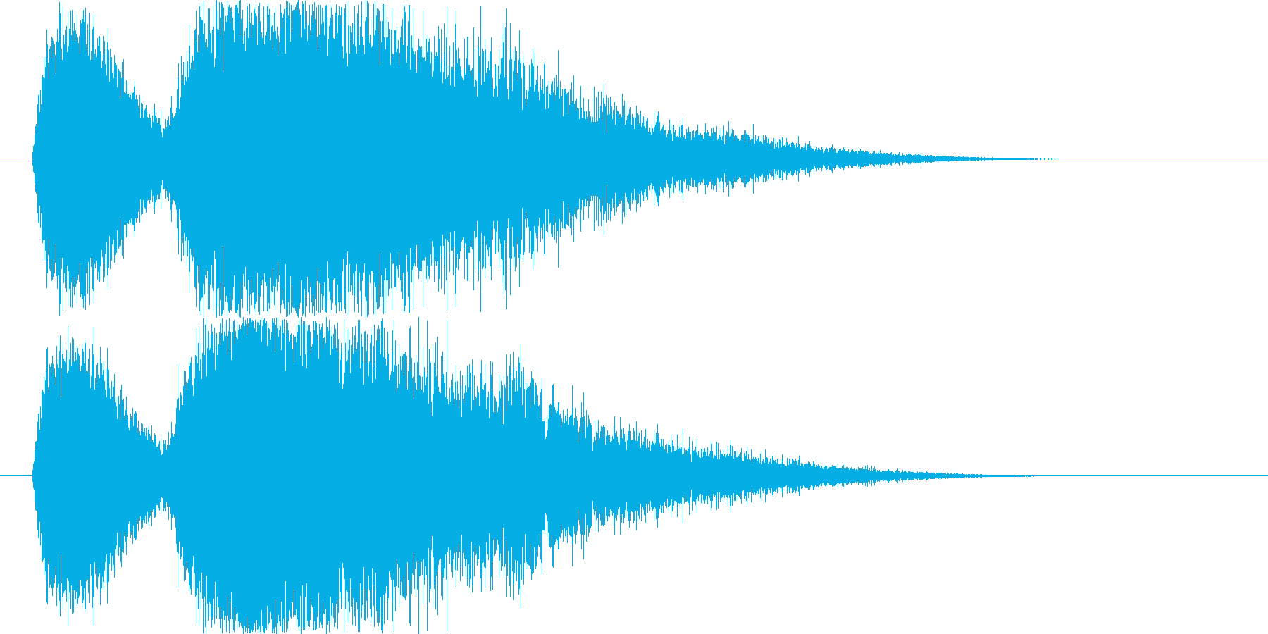 風魔法の音(突風を起こすイメージ)の再生済みの波形