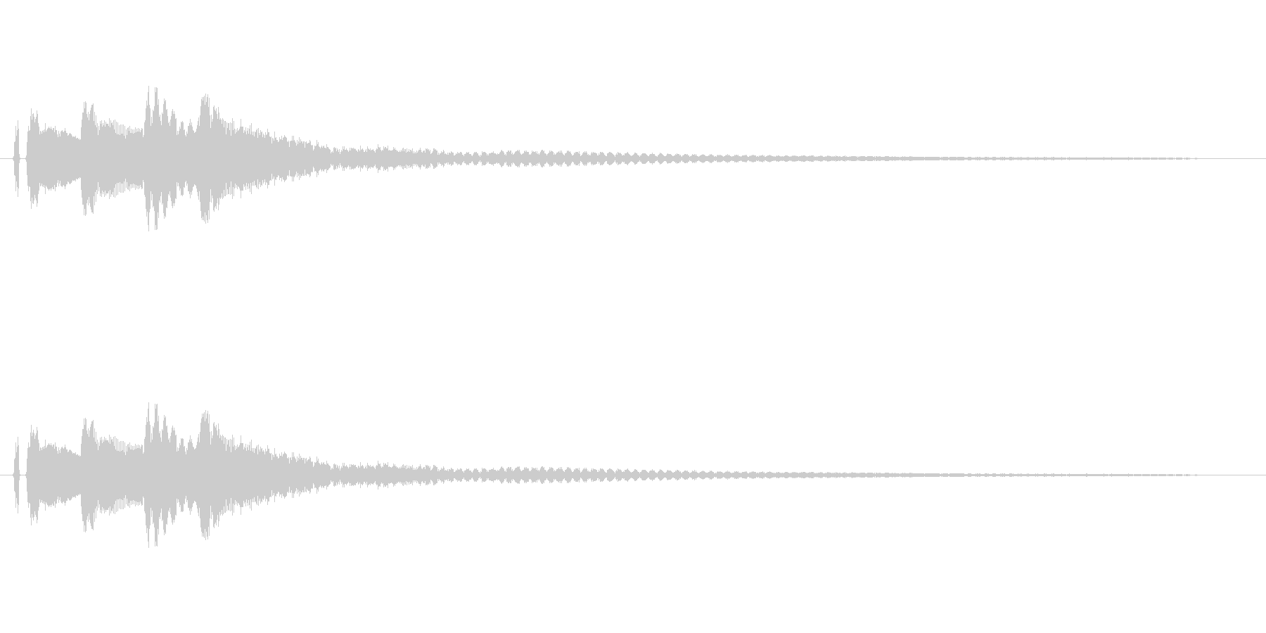 ピアノ。ホラーの発見音など。の未再生の波形