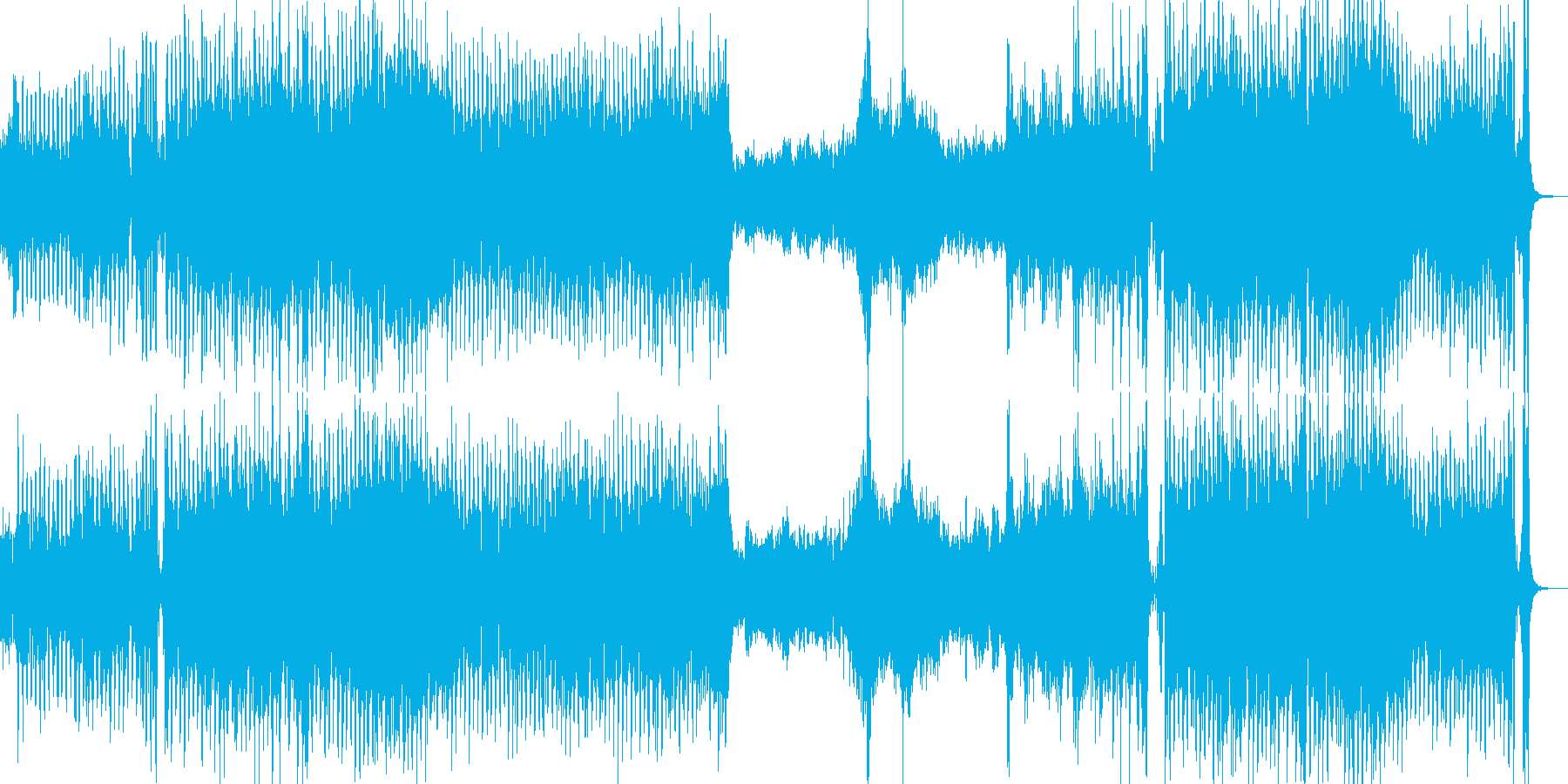 アジア民族音楽的旋律の勇壮なインスト音楽の再生済みの波形