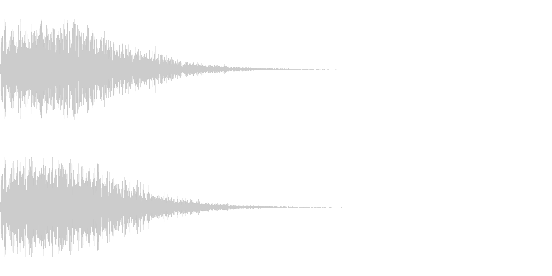 バキューン!(ピストルの発砲音)その2の未再生の波形