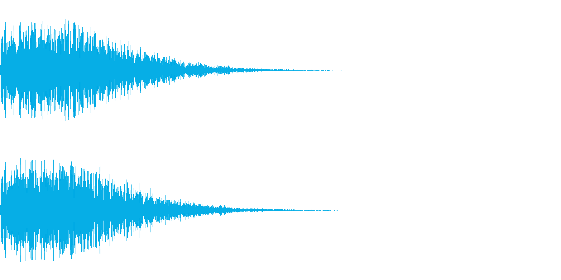 バキューン!(ピストルの発砲音)その2の再生済みの波形
