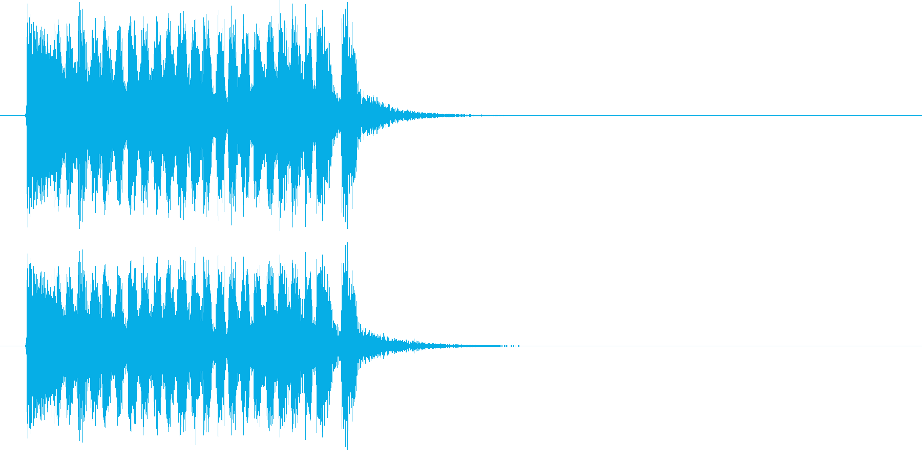 アップテンポな入場行進曲の再生済みの波形