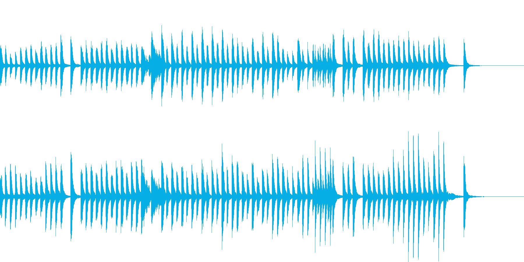 ピアノBGM 知育ゲーム教育アプリの再生済みの波形