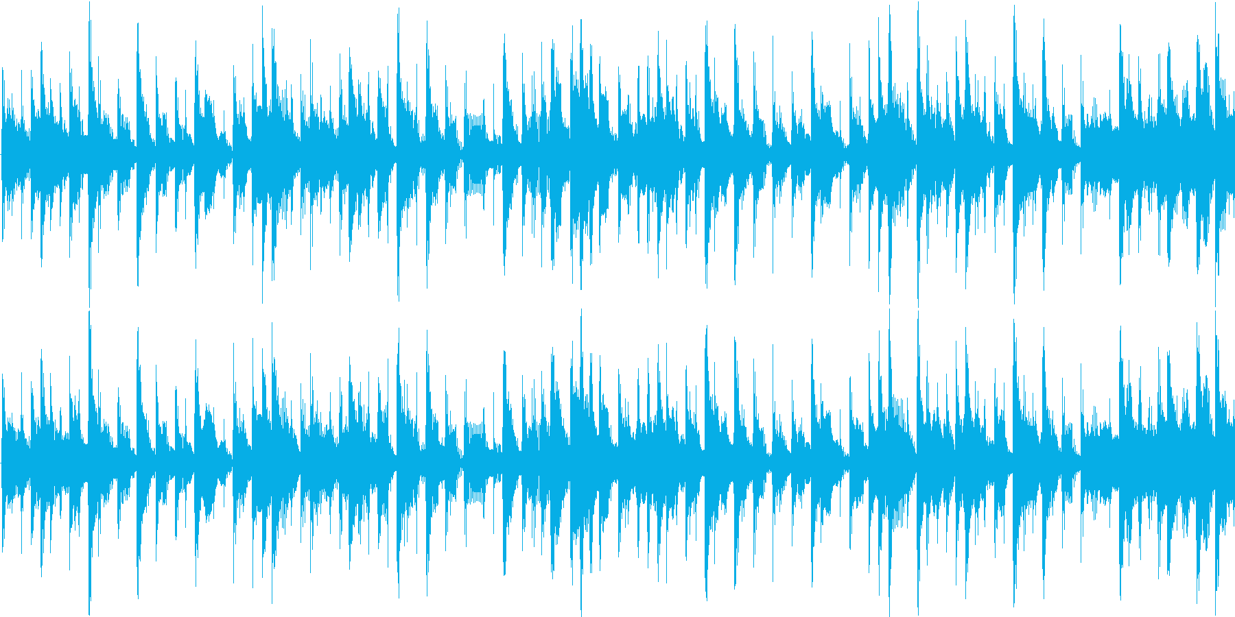 リズミックなイメージをした楽曲です。の再生済みの波形