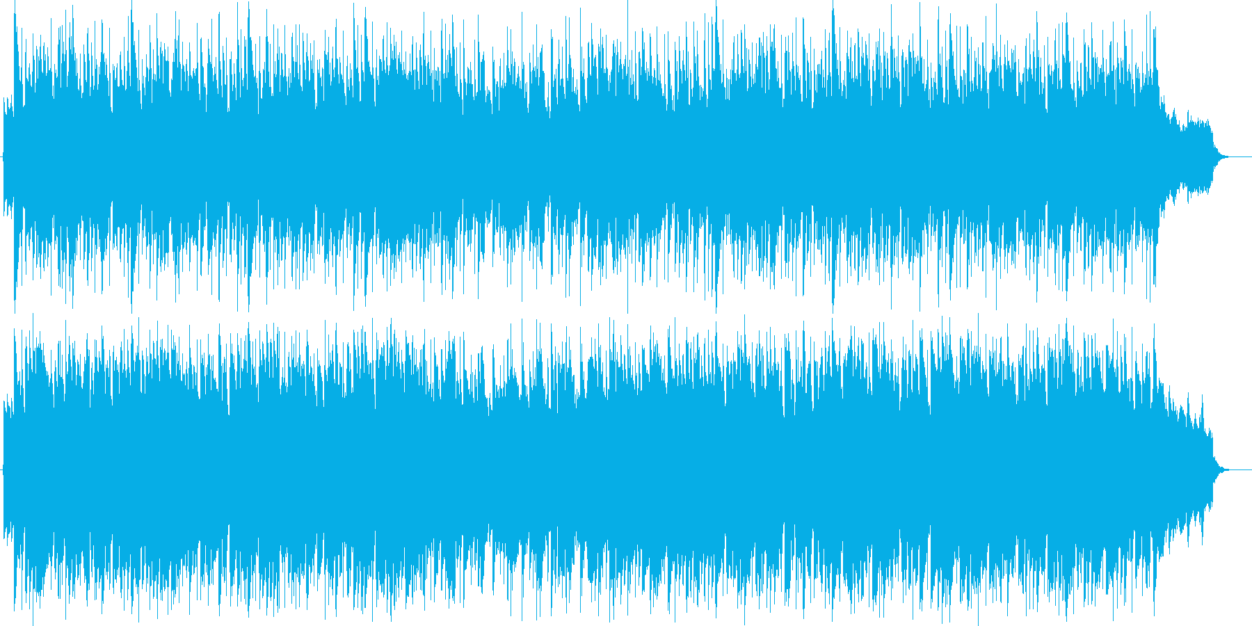 オープニング向けの希望に満ちたBGMの再生済みの波形
