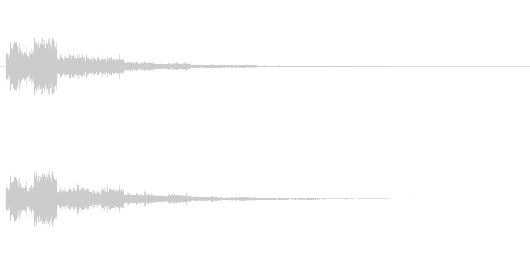 同一音をエフェクト加工したクリック音で…の未再生の波形