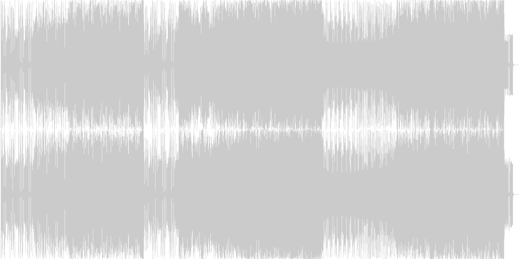 挑戦を挑まれた時の曲の未再生の波形