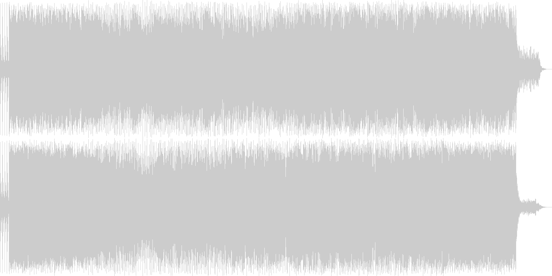 恋して胸が高鳴る瞬間をイメージした曲の未再生の波形