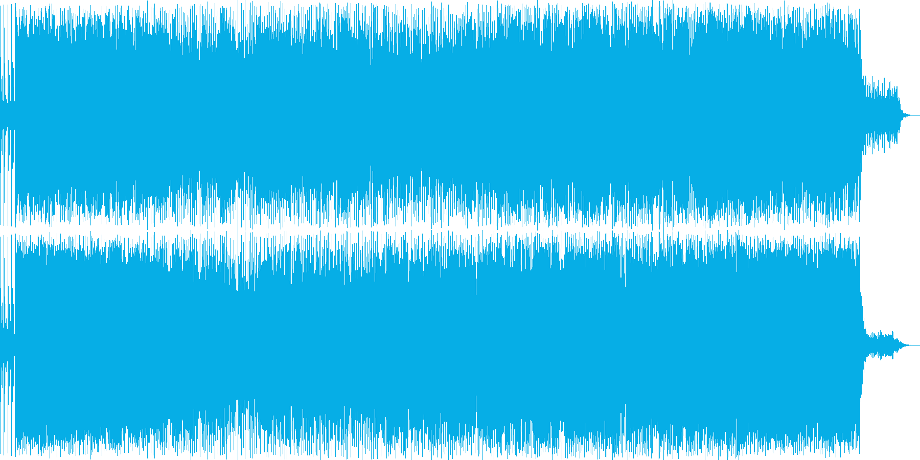 恋して胸が高鳴る瞬間をイメージした曲の再生済みの波形