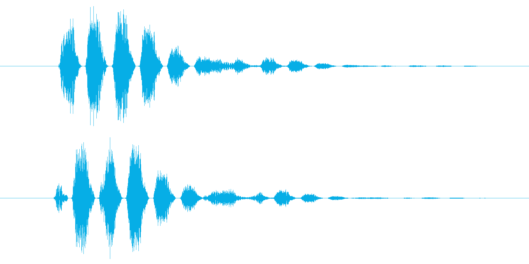ピュン(決定音、呪文など色々使える音)の再生済みの波形