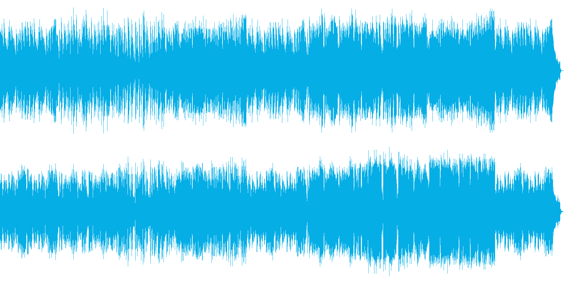 祭りの賑わいと切なさを表現したピアノ楽曲の再生済みの波形