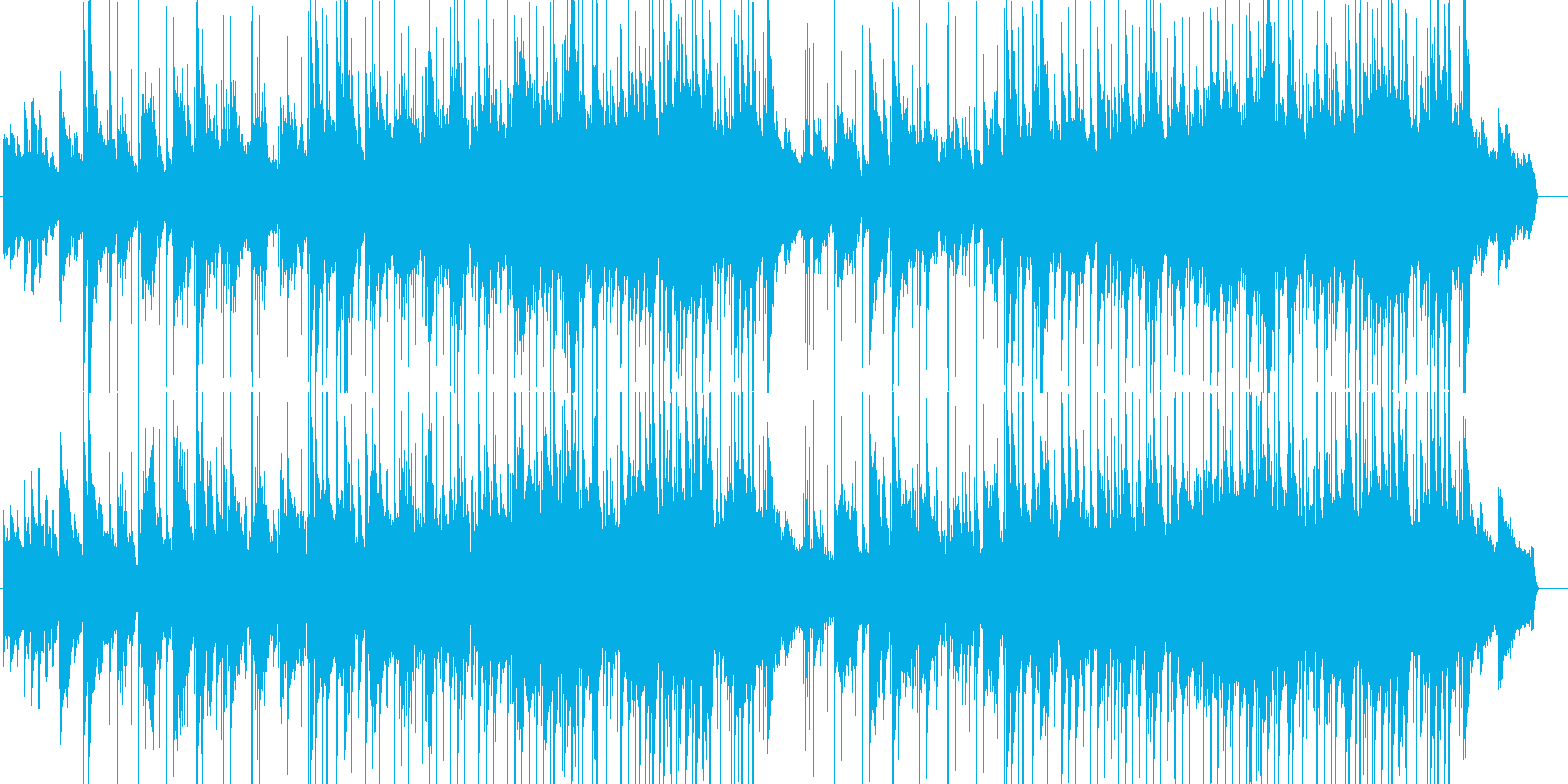 ブライダルにぴったりの穏やかで感動的な曲の再生済みの波形