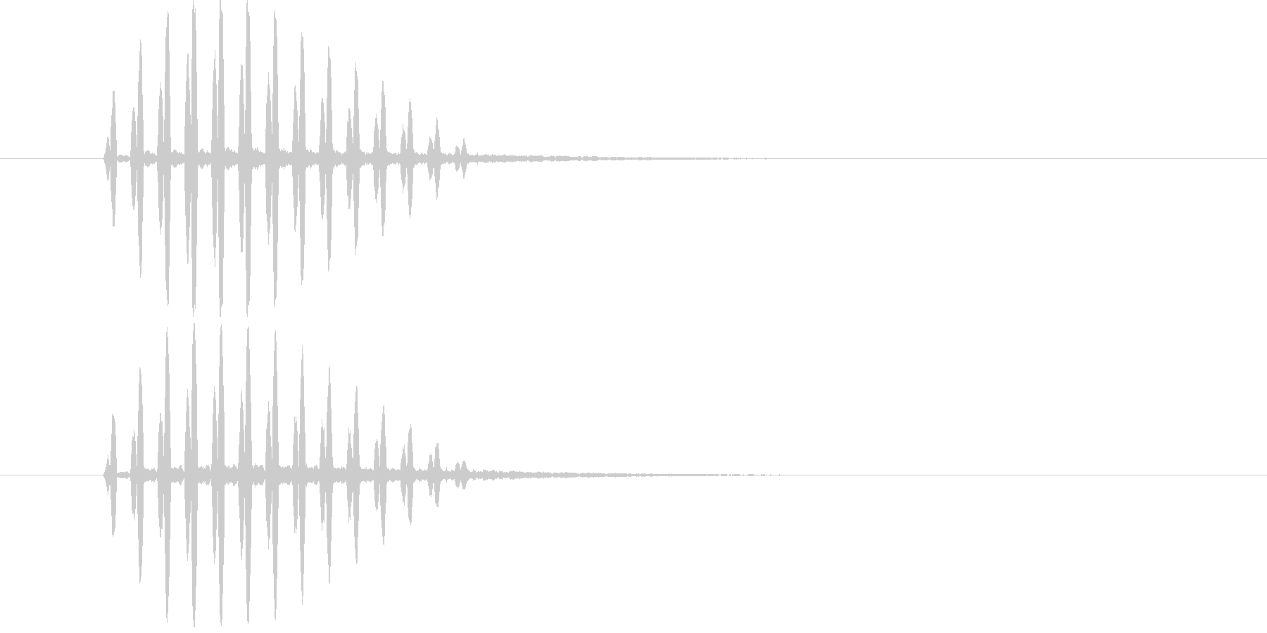近未来SFボタン音ビープ音クリック音の未再生の波形
