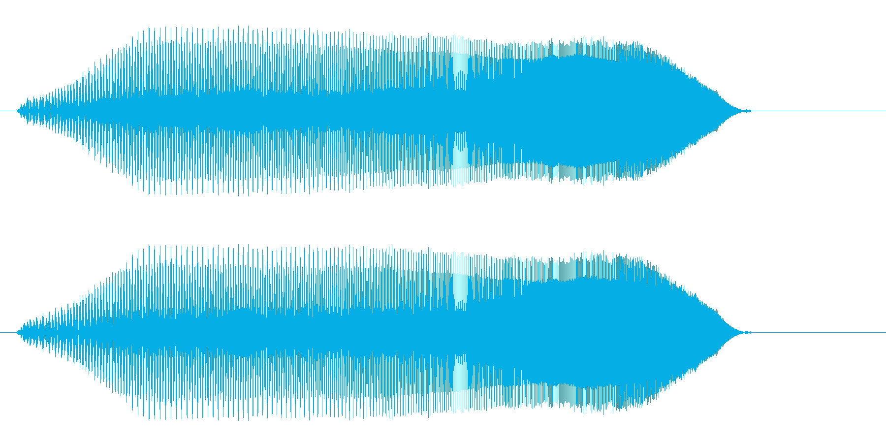 プーィ、プーィ↑、プー(コミカル電子音)の再生済みの波形