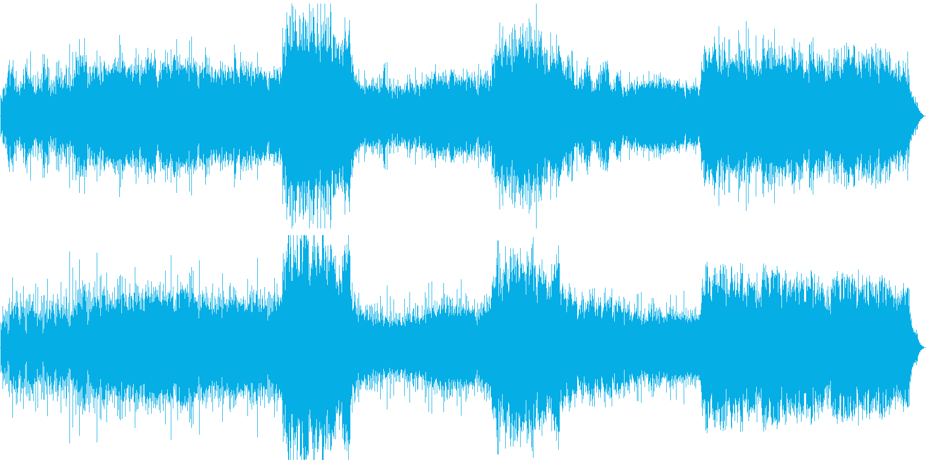 カフェ、ブテックで流れているお洒落な曲の再生済みの波形