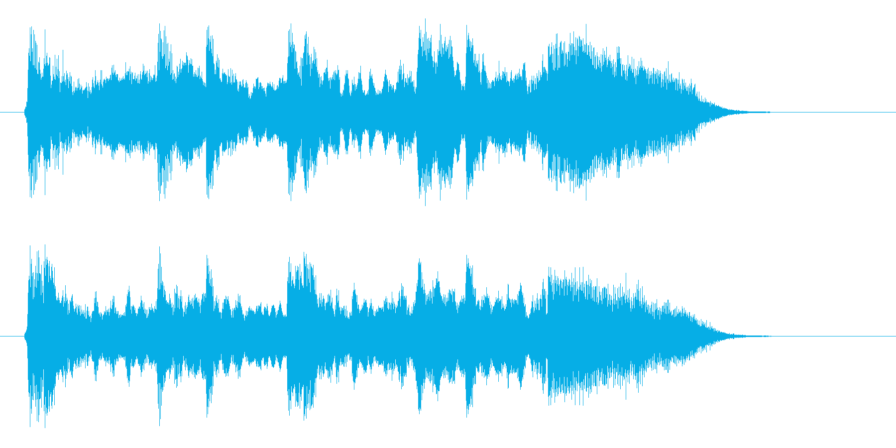 ゆったりと和やかな和風音楽の再生済みの波形