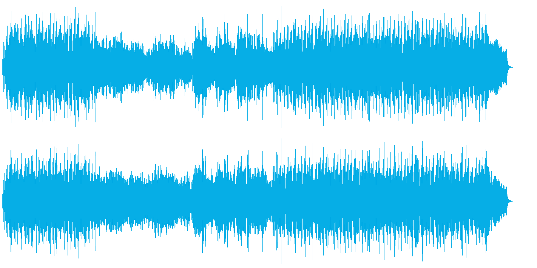 テーマ性を意識したタイトル向けのポップスの再生済みの波形