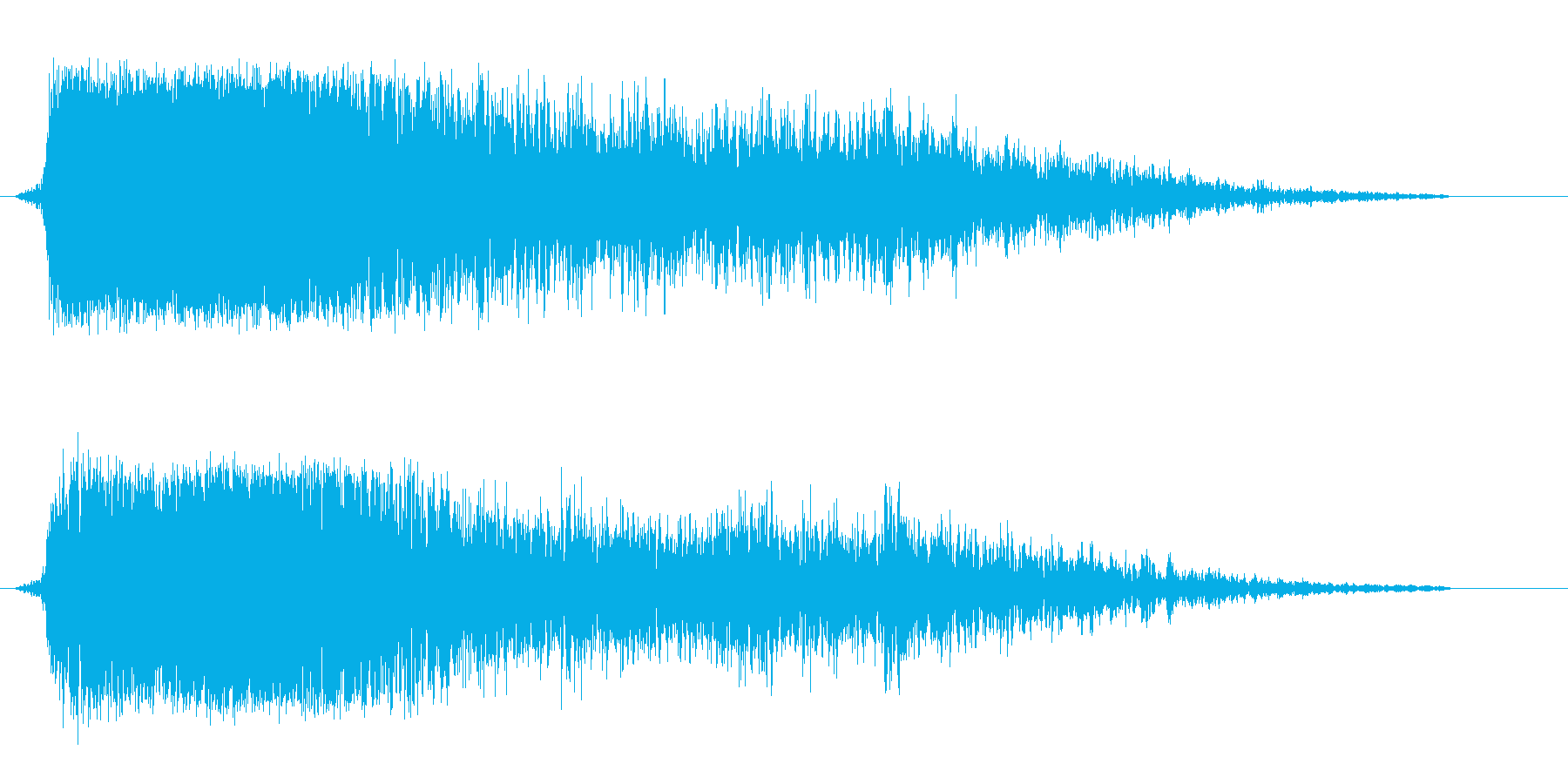 シュゥーッと空気の抜ける音の再生済みの波形