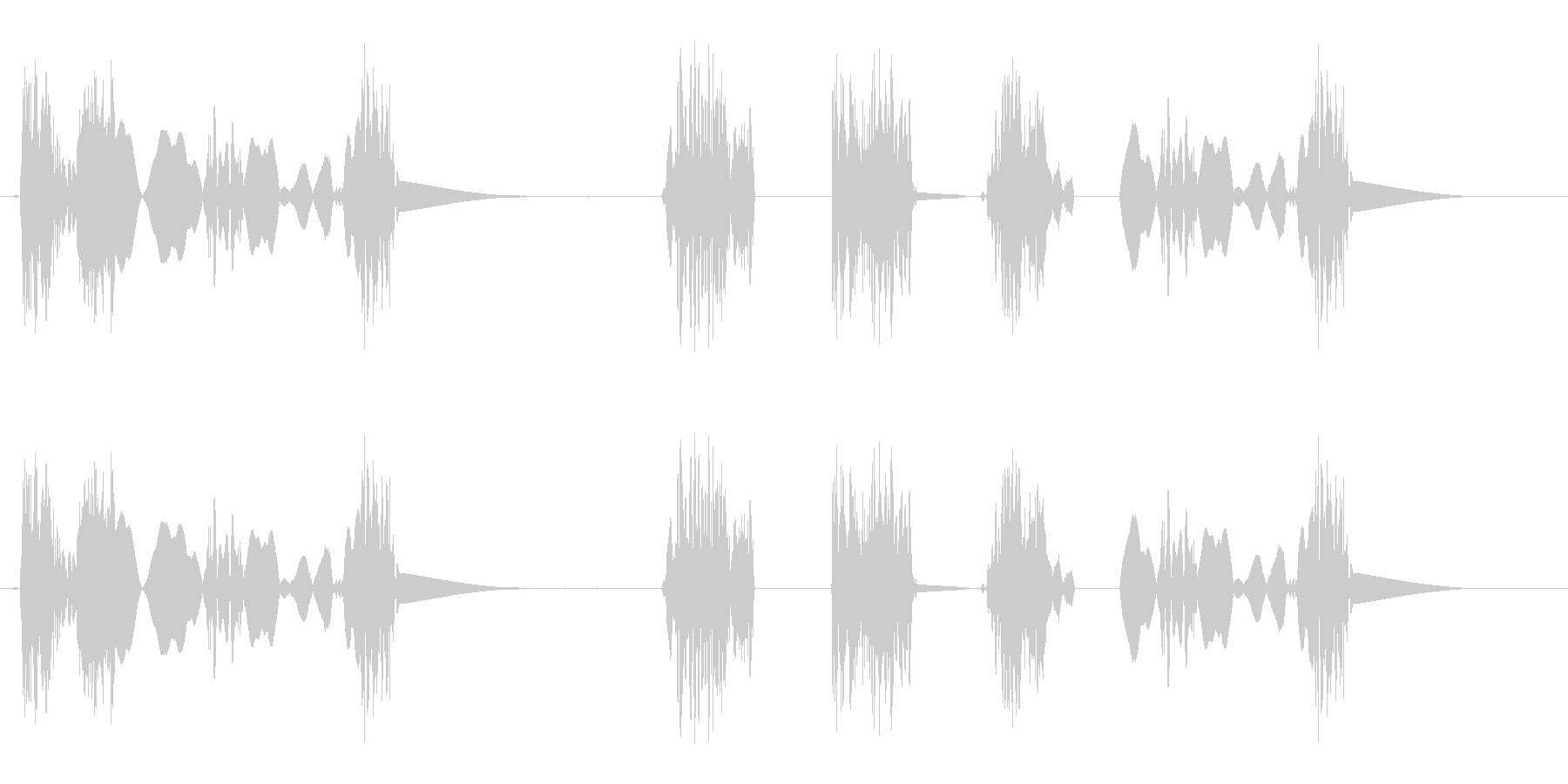 引きずり音(足音のようなスクラッチ音)の未再生の波形