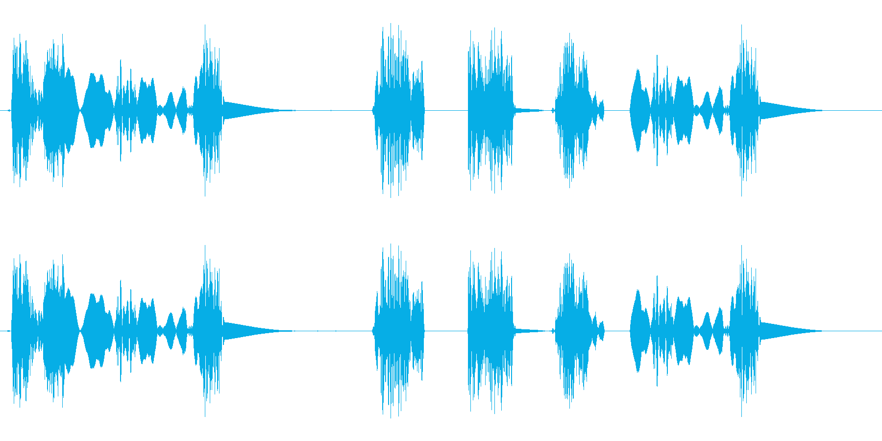 引きずり音(足音のようなスクラッチ音)の再生済みの波形