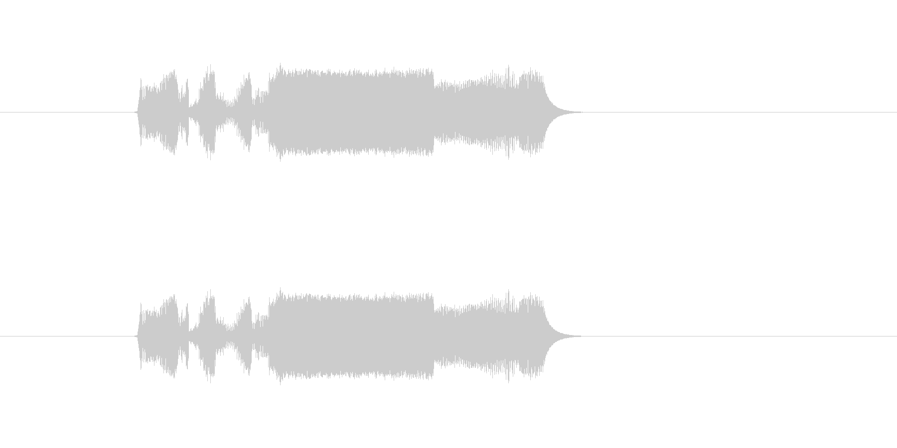 激しいギター音(弦、弾く)の未再生の波形