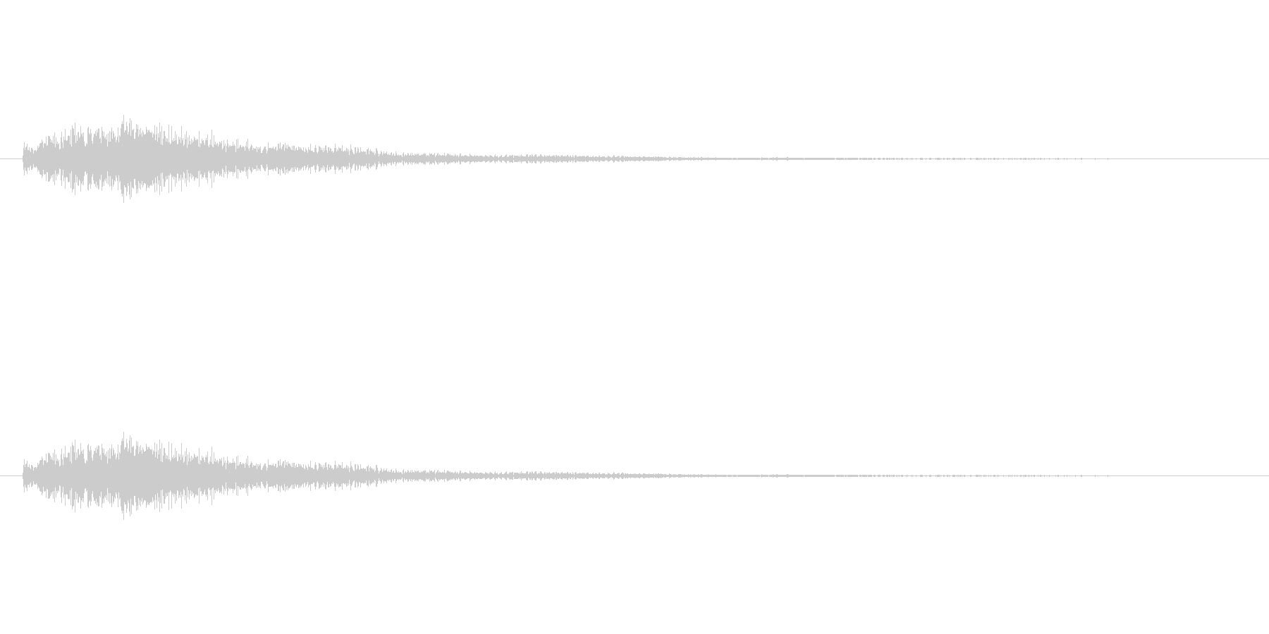 琴をジャラーンと鳴らしたような音(上昇)の未再生の波形