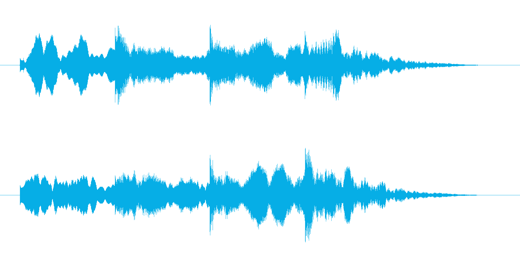 ホラー効果音 違和感 怪しい音 ピンポンの再生済みの波形
